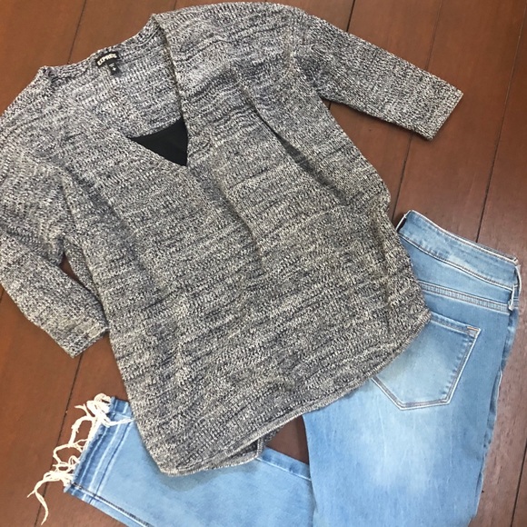 Express Sweaters - Small Express Black and White Knit Sweater